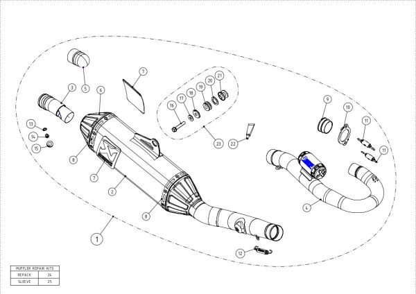 Escapes completos Evolution. No homologado Akrapovic - Suzuki RMZ 250 - 2024 a 2024