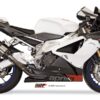 Mivv 2 Slip-On Suono St. Steel con tapa carbono Aprilia RSV 1000 04-08 / Tuono Fighter 1000 06-10