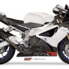 Mivv 2 Slip-On Suono black con tapa carbono Aprilia RSV 1000 2004-08 / Tuono Fighter 1000 2006-10