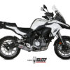 Mivv Slip-On Oval titan con tapa carbono Benelli TRK 502 2017-24
