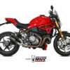 Mivv 2 Slip-On Mk3 carbono Ducati Monster 821 2018-20 / Monster 1200 2017-21