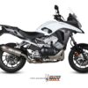 Mivv Slip-On Oval titan con tapa carbono Honda Crossrunner 2015-20