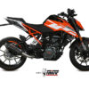 Mivv Slip-On Suono black con tapa carbono KTM 125/390 Duke / RC 125/390 2017-20