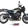 MIVV SLIP-ON HR-1 BLACK CON TAPA EN CARBONO KAWASAKI Z900 RS 2018-24