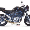 Mivv Slip-On Oval carbono con tapa carbono Suzuki SV 650 2004 / SV 650 2005-15