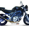 Mivv Slip-On Suono black con tapa carbono Suzuki SV 650 2004-15