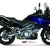 Mivv 2 Slip-On Suono black con tapa carbono Suzuki DL V-Strom 1000 2002-13