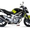 Mivv Slip-On Oval carbono con tapa carbono Suzuki Gladius 2009-15