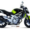 Mivv Slip-On Suono black con tapa carbono Suzuki Gladius 2009-15