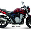 Mivv Slip-On Oval titan con tapa carbono Suzuki GSF 650 Bandit 2007-15 / GSX 650 F 2008-15