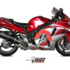 Mivv 2 Slip-On Oval carbono con tapa carbono Suzuki GSX-R 1300 Hayabusa 2008-17