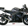 Mivv Slip-On Oval carbono Yamaha YZF 600 R6 2003-05