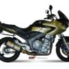 Mivv 2 Slip-On Suono St. Steel con tapa carbono Yamaha TDM 900 2002-14