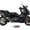 Mivv Full system 2x1 Oval black con tapa carbono Yamaha T-MAX 530 2017-19 / T-MAX 560 2020-21