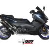 Mivv Full system 2x1 Oval black con tapa carbono Yamaha T-MAX 560 2022-24