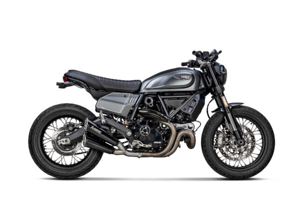 BLACK EDITION silenciosos Slip-on. No homologado Akrapovic - Ducati Scrambler 800 - 2021 a 2022 - Imagen 2