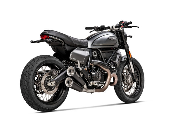 BLACK EDITION silenciosos Slip-on. No homologado Akrapovic - Ducati Scrambler 800 - 2021 a 2022 - Imagen 3