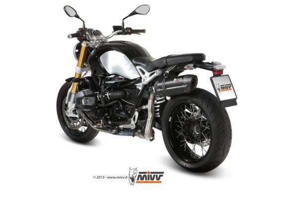 Mivv Slip-On Suono black con tapa carbono BMW R Nine T 2014-23 - Imagen 2