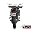 Mivv Slip-On Oval St. Steel con tapa carbono Benelli TRK 702 / X 2023-24 - Imagen 3