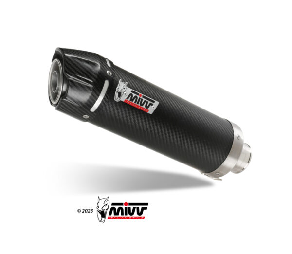 MIVV FULL SYSTEM 1x1 GP CARBON CON TAPA EN CARBONO YAMAHA XSR 125 2022-24 - Imagen 4