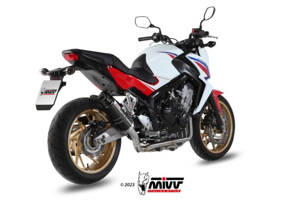 Mivv Full system 4x2x1 GP black con tapa carbono Honda CB 650 F 2014-18 - Imagen 2