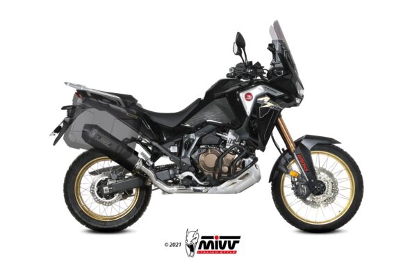 Mivv Slip-On Speed edge black Honda CRF 1100 L Africa Twin 2020-24 - Imagen 3