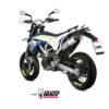 Mivv Slip-On Oval titan con tapa carbono Husqvarna 701 Enduro / Supermoto 2017-20 - Imagen 2