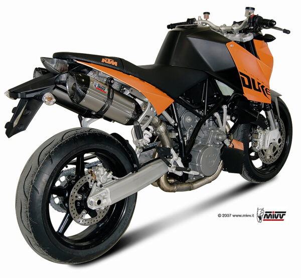 Mivv 2 Slip-On Suono St. Steel con tapa carbono KTM 990 Superduke 2005-11 - Imagen 2