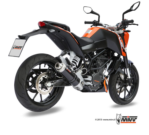 Mivv Full system 1x1 GP black KTM 125 Duke 2011-16 / 200 Duke 2012-14 - Imagen 2