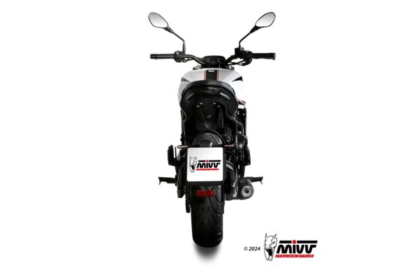 Mivv Slip-On Oval black con tapa carbono Moto Morini Seiemmezzo STR 2022-24 - Imagen 3