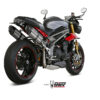 Mivv 2 Slip-On Suono St. Steel con tapa carbono Triumph Speed Triple 2016-17 - Imagen 2
