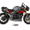 Mivv 2 Slip-On Suono black con tapa carbono Triumph Speed Triple 2016-17 - Imagen 2