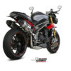 Mivv 2 Slip-On Speed edge St. Steel con tapa carbono Triumph Speed Triple 2016-17 - Imagen 2