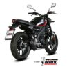 MIVV FULL SYSTEM 1x1 HR-1 BLACK CON TAPA EN CARBONO LARGA YAMAHA XSR 125 2022-24 - Imagen 2
