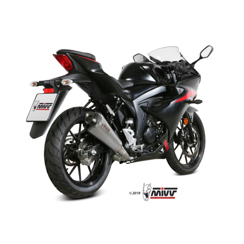 Mivv Full system 1x1 Delta Race St. Steel Suzuki GSX-R 125 / GSX-S 125 2017-20 - Imagen 3
