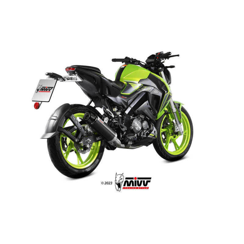 Mivv Full system 1x1 GP Black con tapa carbono Keeway RKF 125 2021-24 - Imagen 2