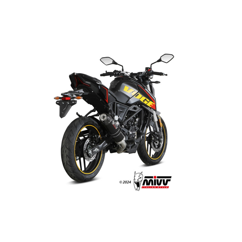 Mivv Full system 1x1 GP Black con tapa carbono Voge Brivido 125R 2023-24 - Imagen 2