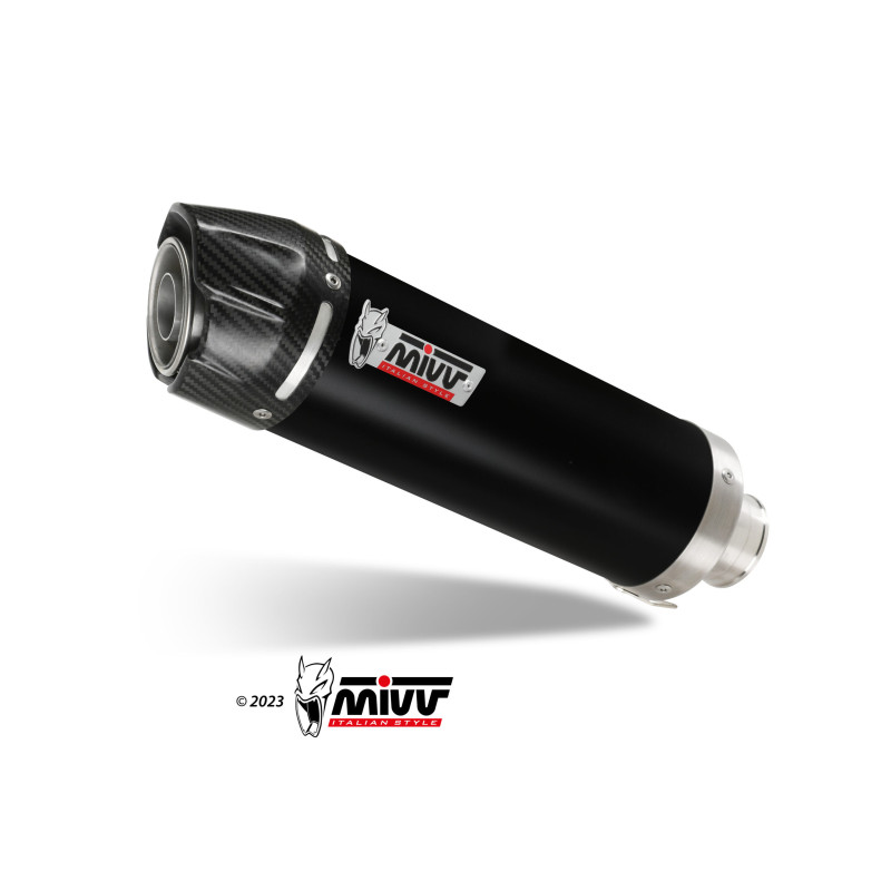 Mivv Full system 1x1 GP Black con tapa carbono Voge Brivido 125R 2023-24 - Imagen 4