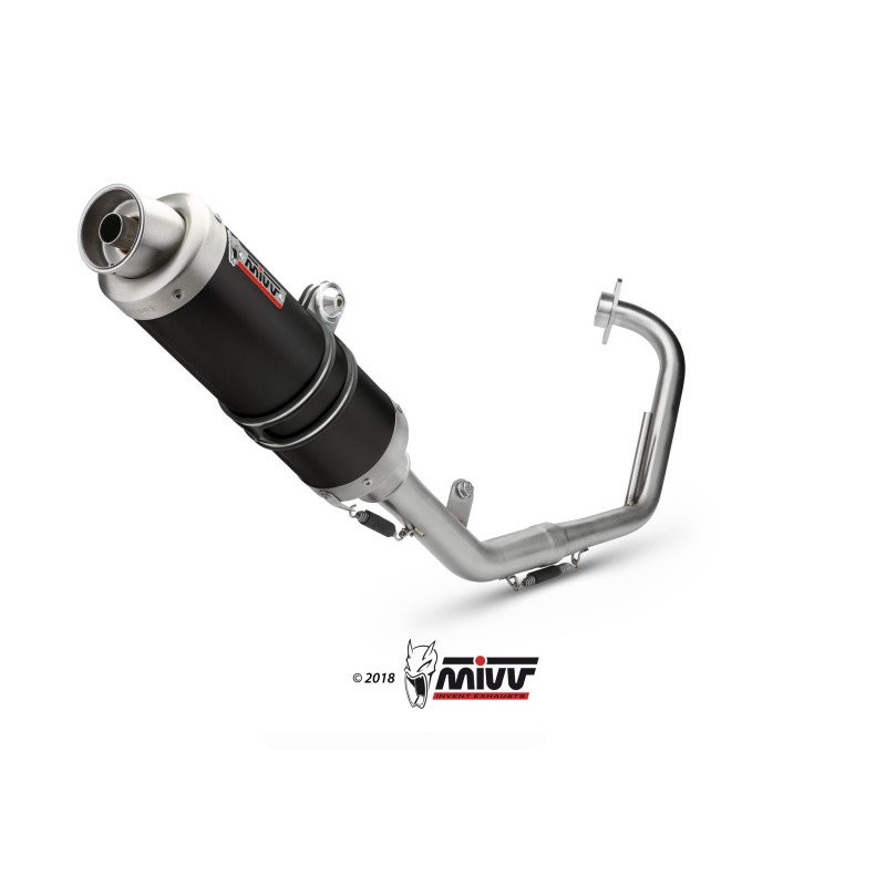 Mivv Full system 1x1 GP black Yamaha YZF R125 2008-13