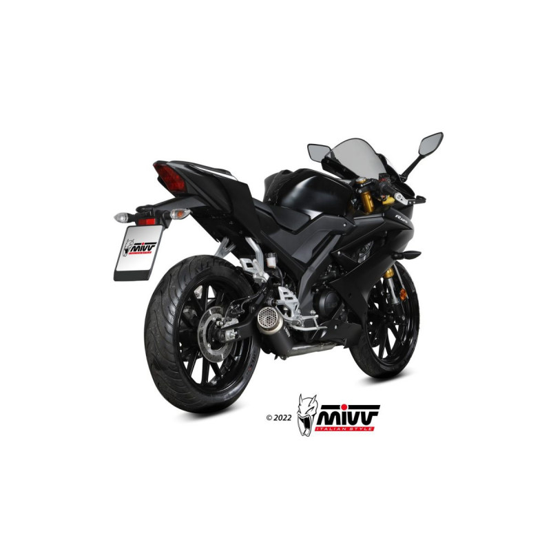 Mivv Full system 1x1 GP Pro Black Yamaha MT-125 2020-26 / YZF R125 2019-26 - Imagen 3