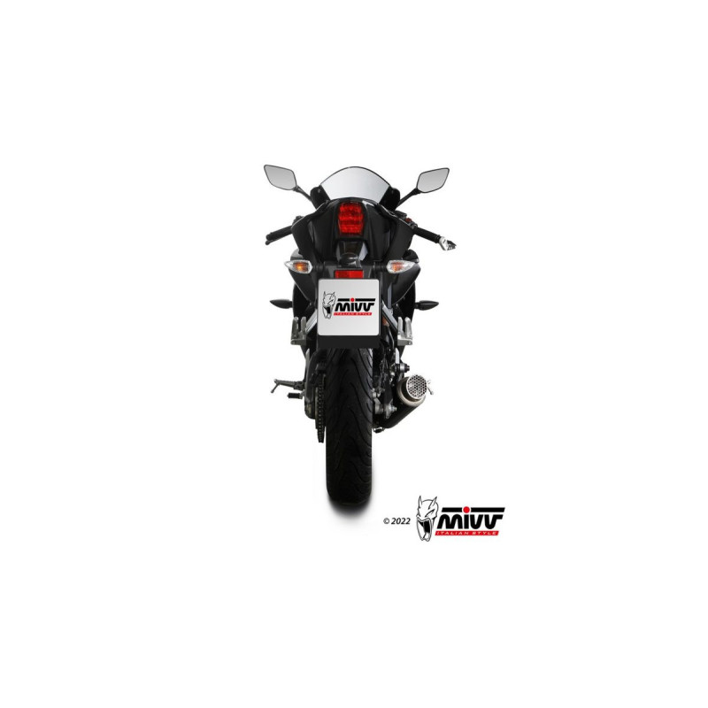Mivv Full system 1x1 GP Pro Black Yamaha MT-125 2020-26 / YZF R125 2019-26 - Imagen 4