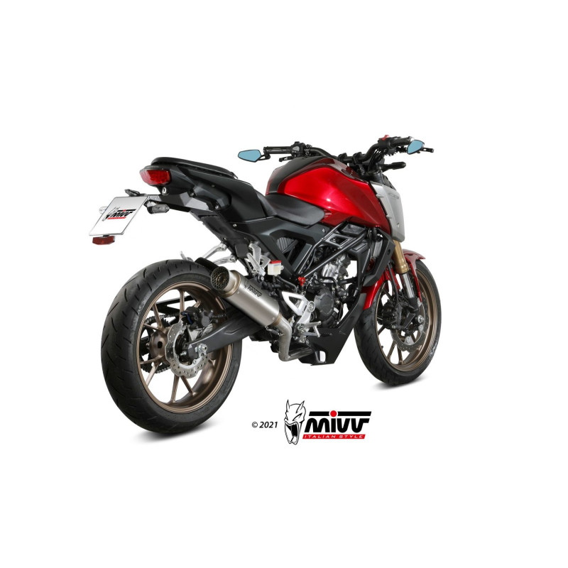 Mivv Full system 1x1 GP Pro Titan Honda CB 125 R 2021-24 - Imagen 2