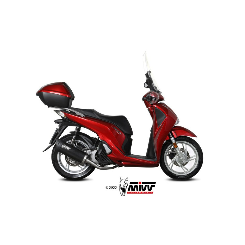 Mivv Full system 1x1 Mover black Honda SH 125 / SH 150 2017-19