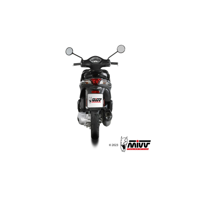 Mivv Full system 1x1 Mover Black Piaggio Liberty 125 2019-24 - Imagen 3
