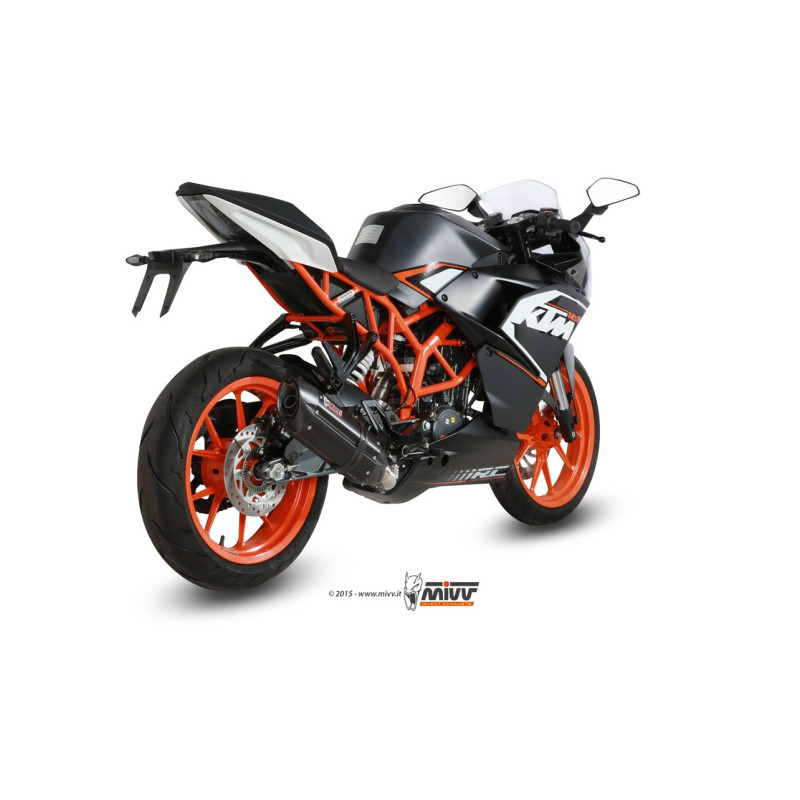 Mivv Full system 1x1 Suono black con tapa carbono KTM RC 125 2014-16 - Imagen 2