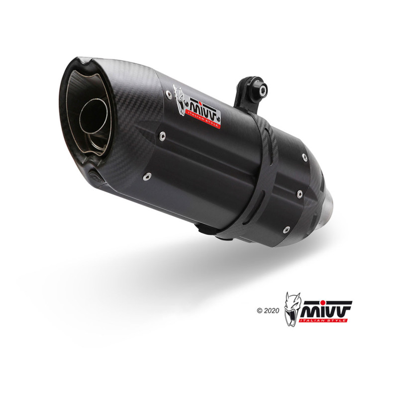 Mivv Full system 1x1 Suono black con tapa carbono KTM RC 125 2014-16 - Imagen 3