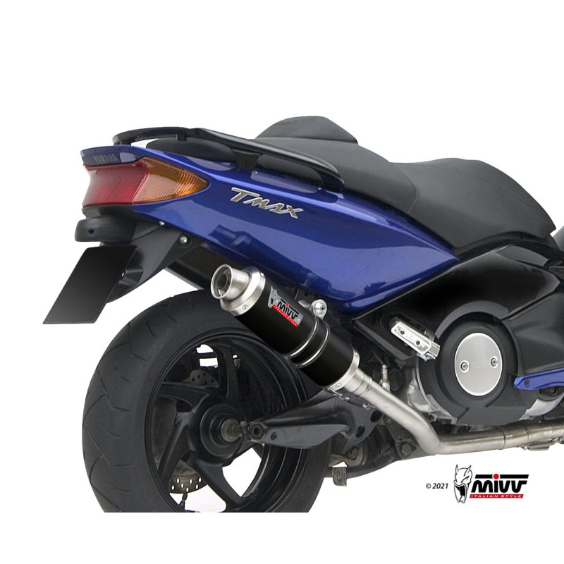 Mivv Full system 2x1 GP black Yamaha T-MAX 500 2001-07 - Imagen 2