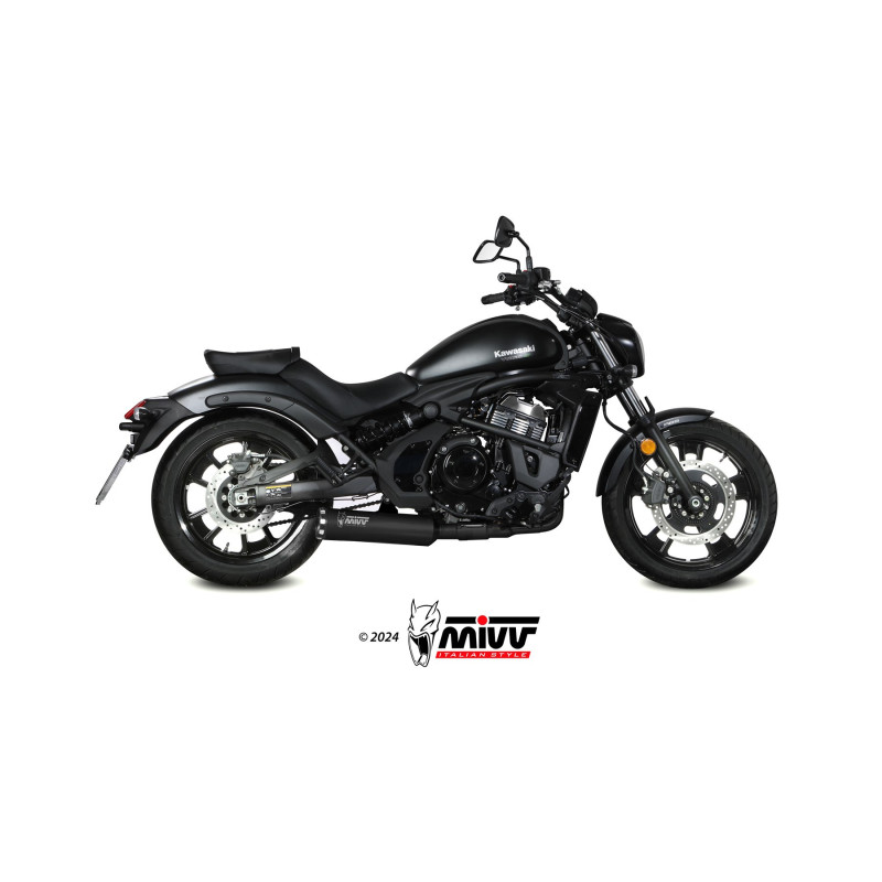 MIVV FULL SYSTEM 2x1 HR-1 BLACK KAWASAKI VULCAN S 2017-23 - Imagen 2