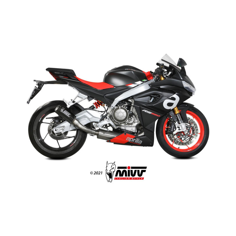 Mivv Full system 2x1 MK3 carbono Aprilia RS 660 2020-25 / Tuono 660 2021-24 - Imagen 2