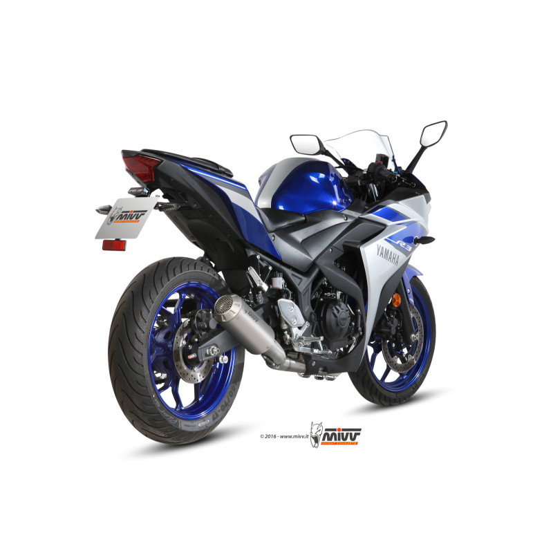 Mivv Full system 2x1 MK3 St. Steel Yamaha YZF R25 2015-24 / MT-03 2016-24 / R3 2015-24 - Imagen 2